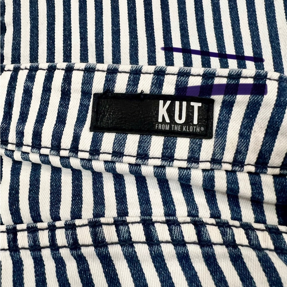 Kut from the Kloth Navy and White Striped Pants - Picture 5 of 7